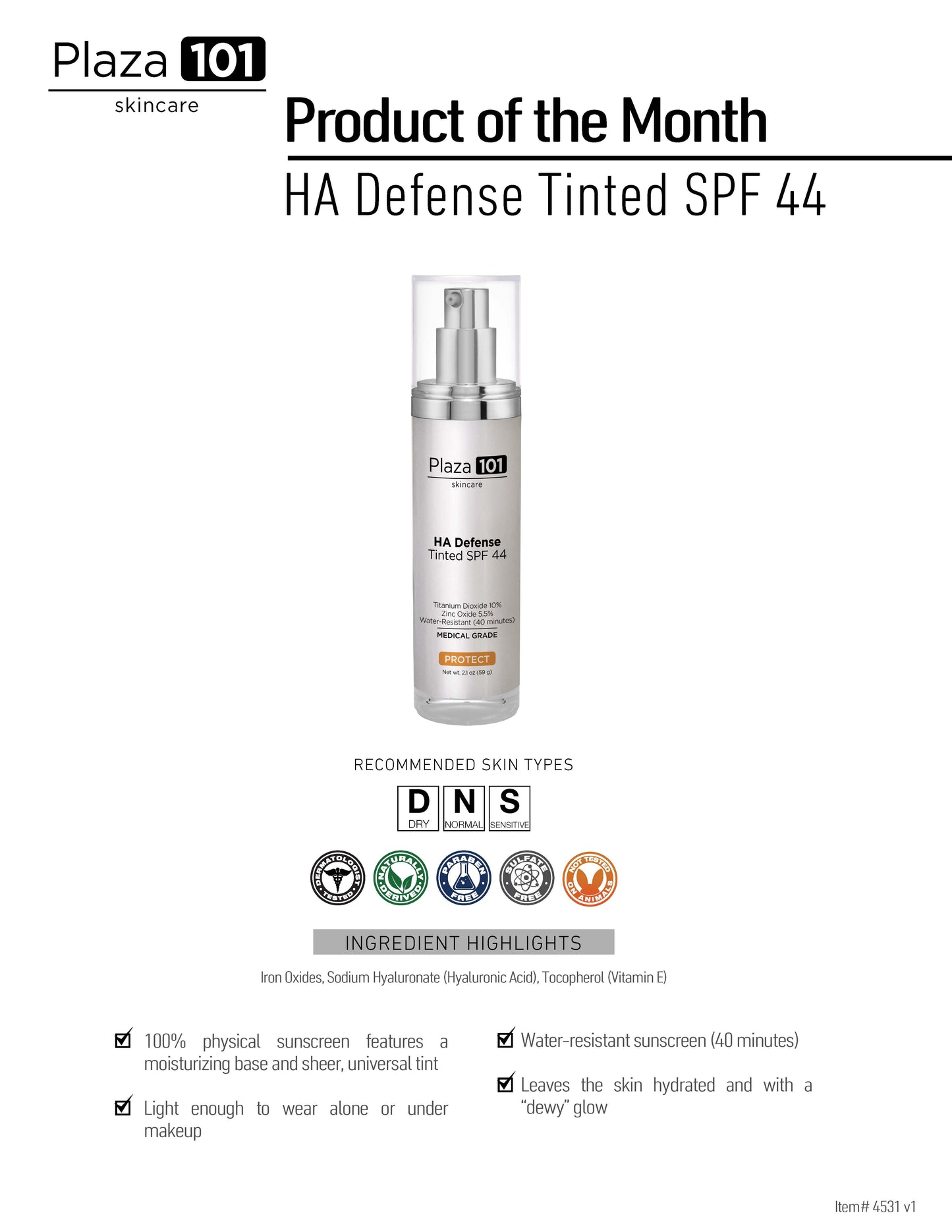 HA Defense Tinted SPF 44