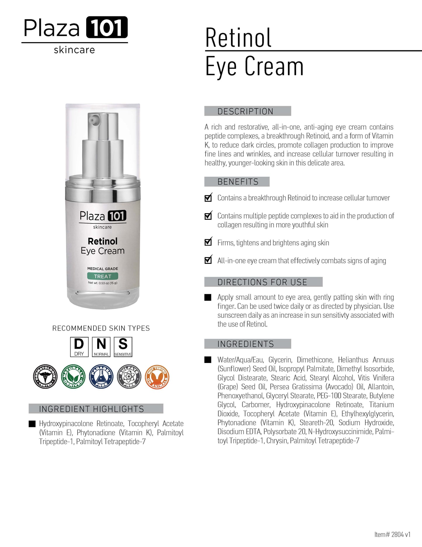Retinol Eye Cream