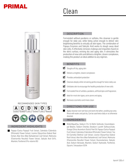 Primal Exclusively for Men Clean
